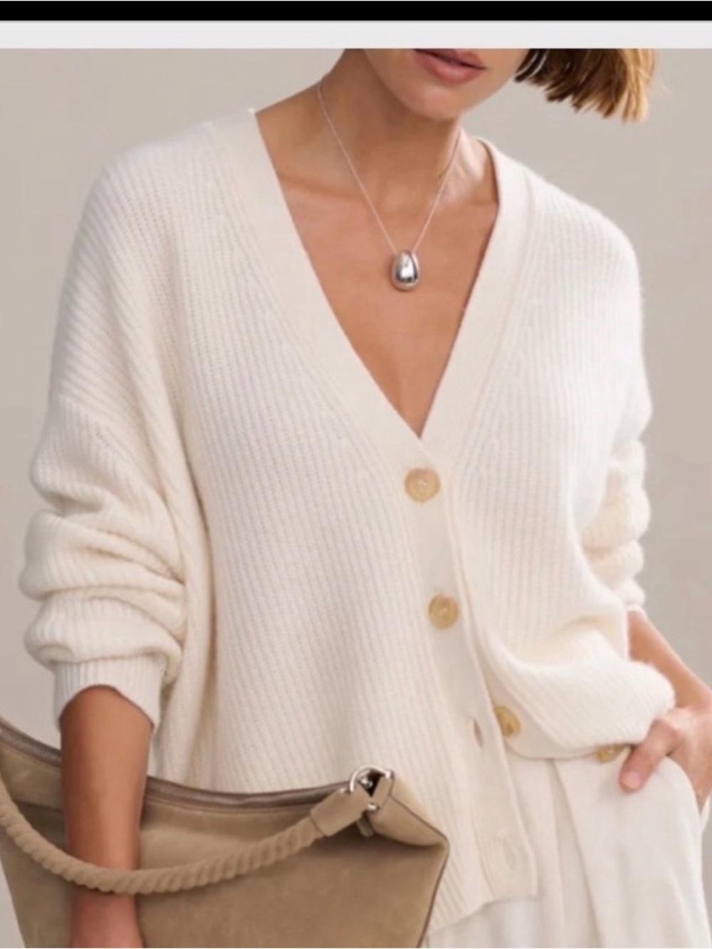 Jenni Kayne Cropped Cashmere Cocoon Cardigan XXS